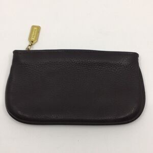 Vintage Chocolate Brown Leather Coach Sonoma Cosmetic Pouch Natural Grain #4973